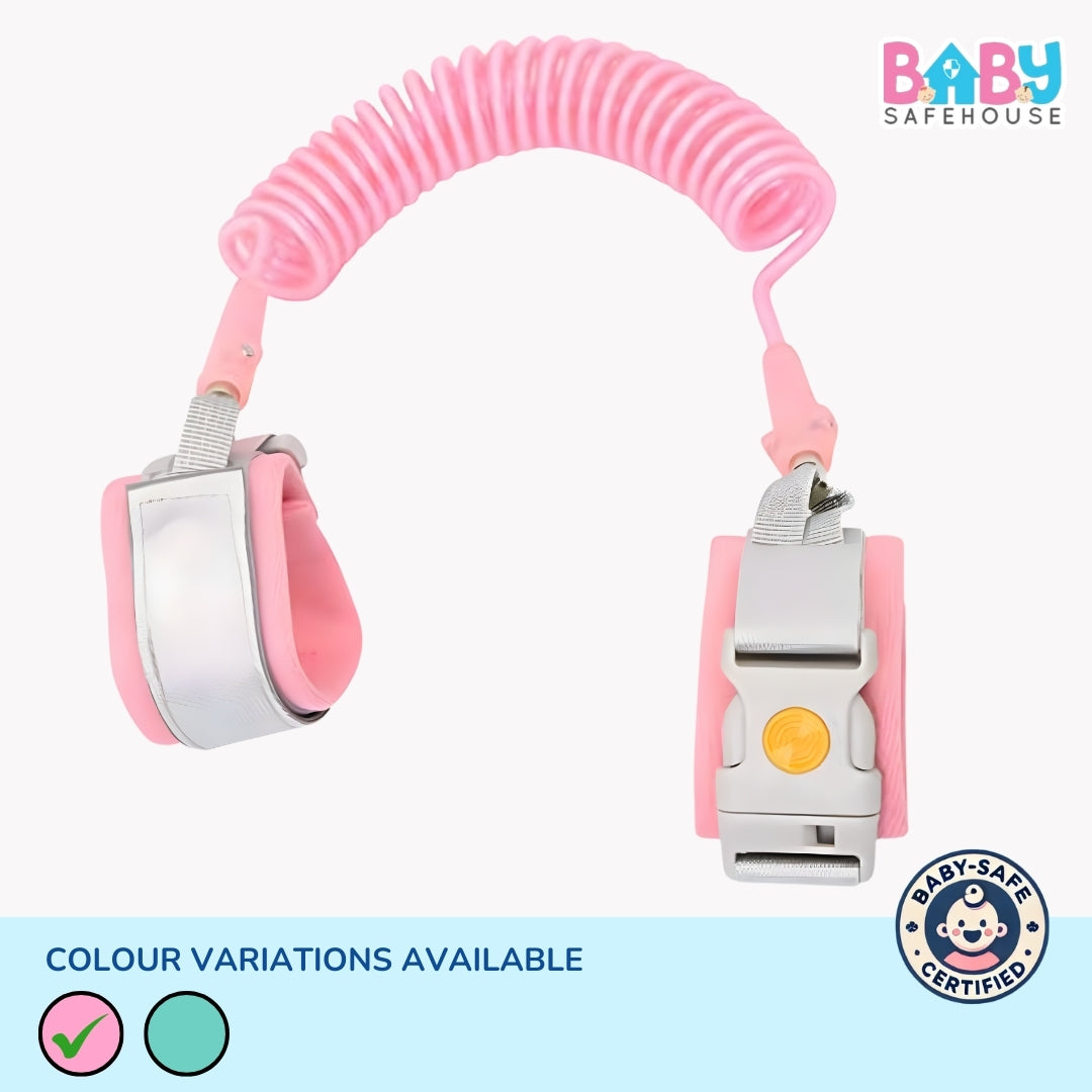 Anti-Lost Safety Wrist Link for Child Protection (Green Color / Pink Color)