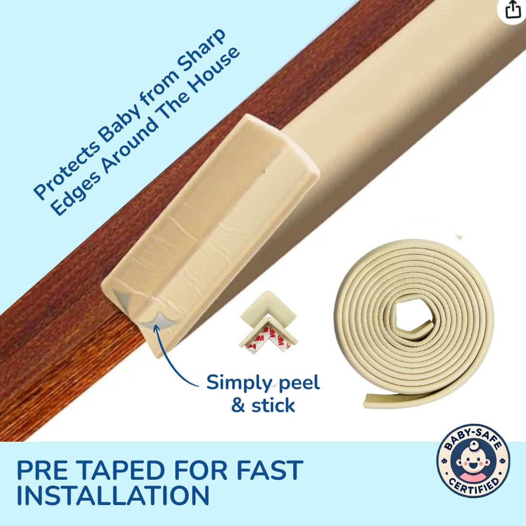 Baby Safety Edge Guard & Corner Protector Combo (5 metre Edge + 8 Corners + 1 Door Guard)