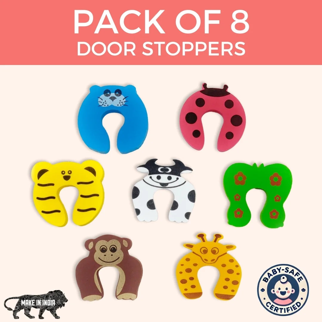 BabySafeHouse Baby Safety Door Guard - Animal Shape, Prevents Finger Pinching & Accidental Lock-Ins
