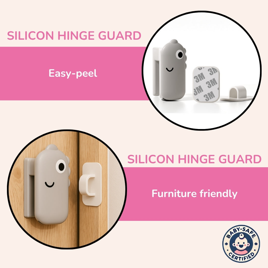 Silicon Door Finger Pinch Guard - Hinge Guard to Prevent Finger Pinching (Pack of 2)