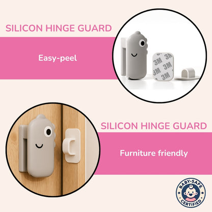 Silicon Door Finger Pinch Guard - Hinge Guard to Prevent Finger Pinching (Pack of 2)