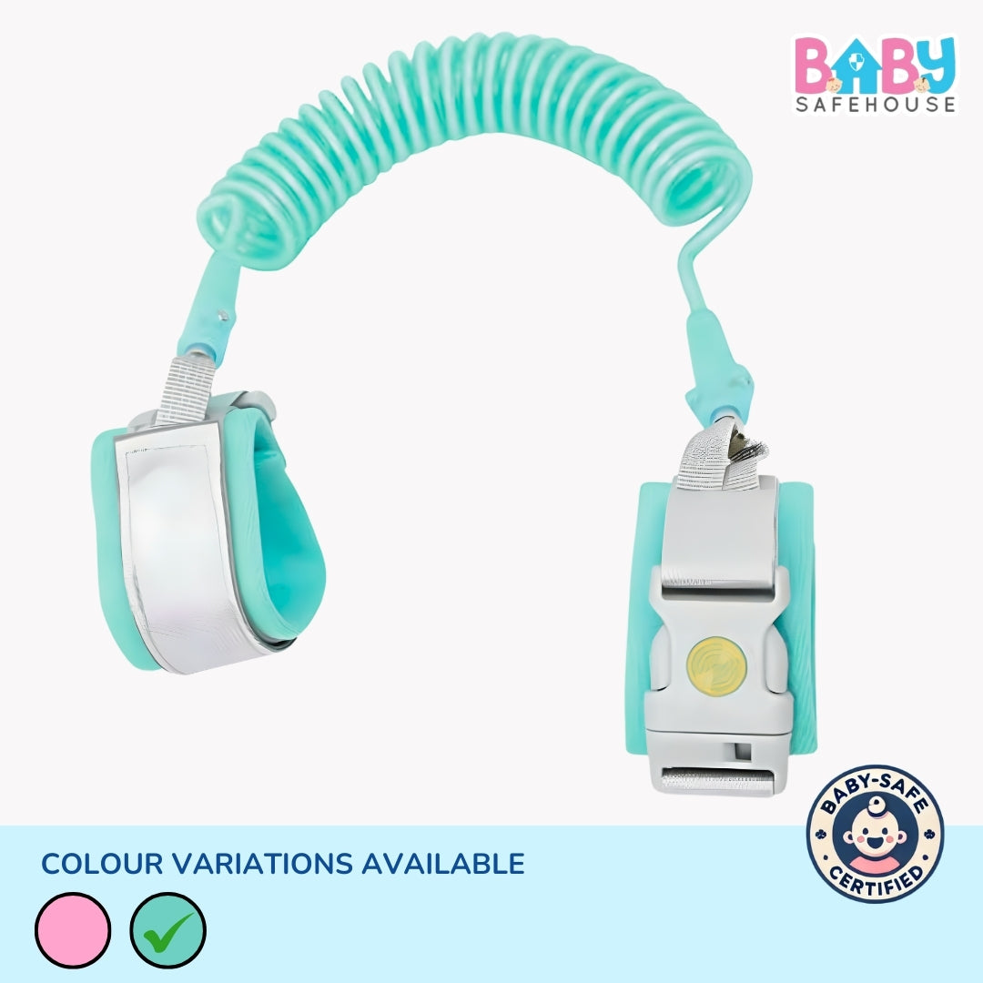Anti-Lost Safety Wrist Link for Child Protection (Green Color / Pink Color)