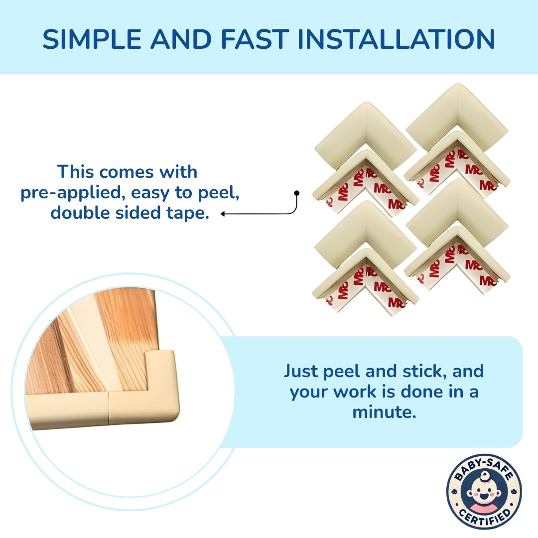 Baby Safety Edge Guard & Corner Protector Combo (5 metre Edge + 8 Corners + 1 Door Guard)