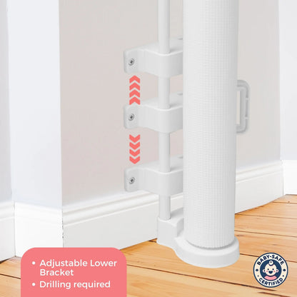 BabySafeHouse Retractable Safety Gate for Baby and Pet Safety, Space-Saving Mesh & Easy to Install