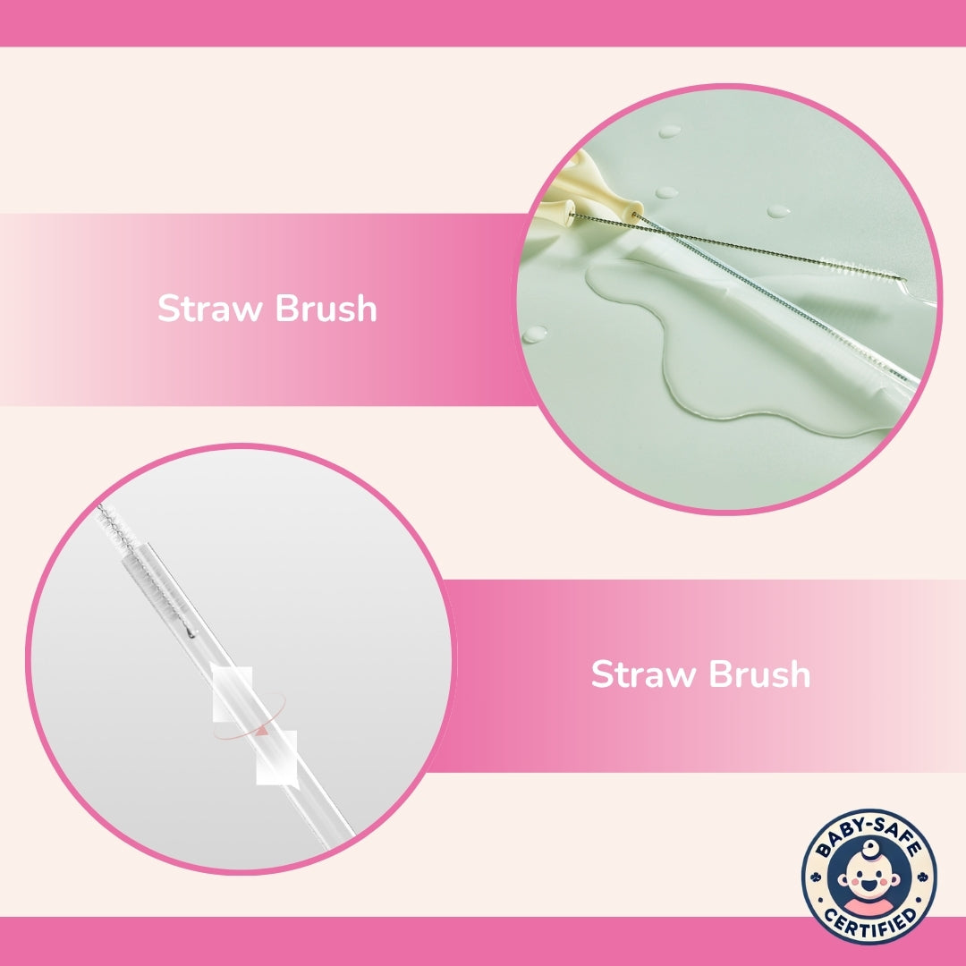 Portable Bottle Cleaning Brush Set – Travel Bottle Cleaner & Washing Brush for Baby Bottles