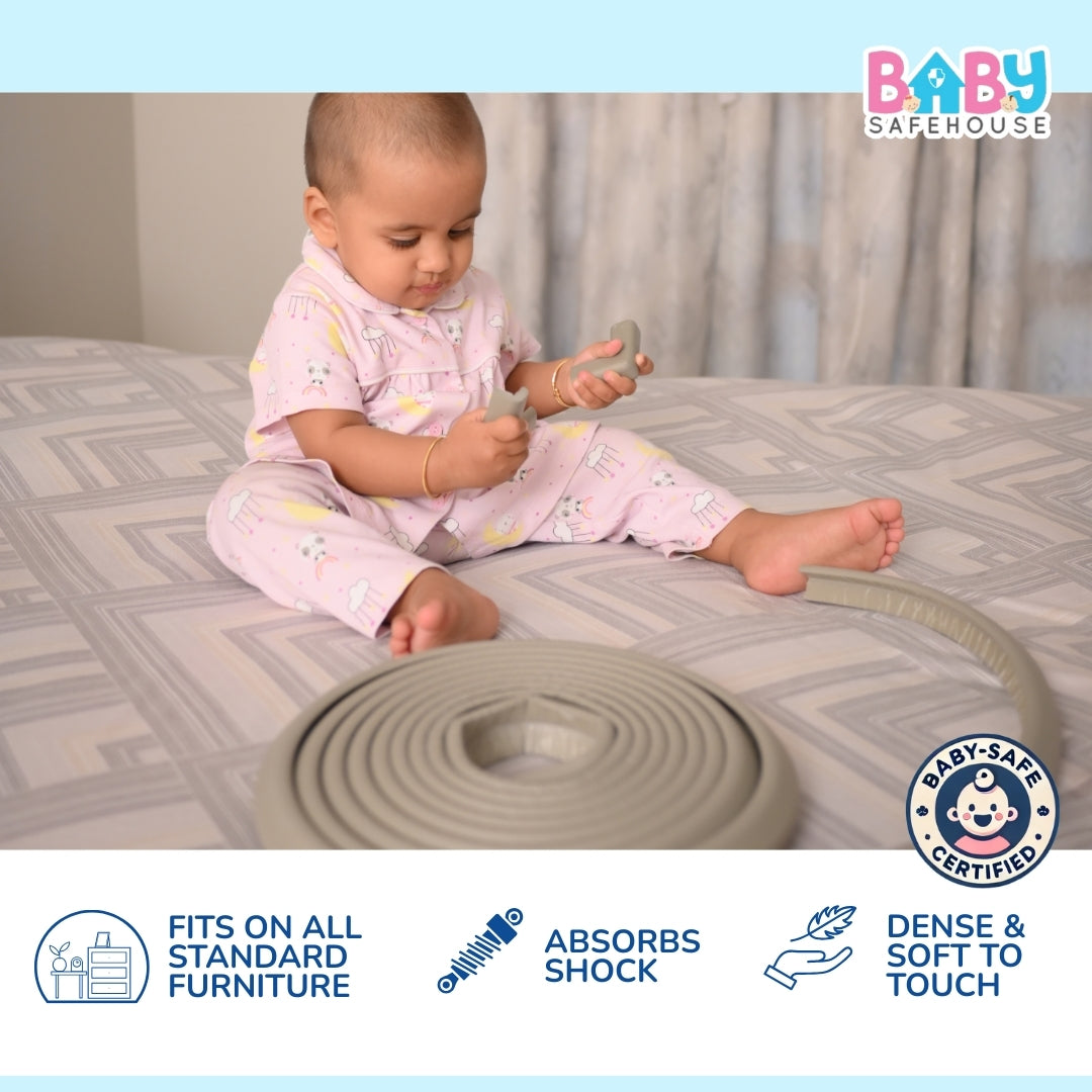 Baby Safety Edge Guard & Corner Protector Combo (5 metre Edge + 8 Corners + 1 Door Guard)