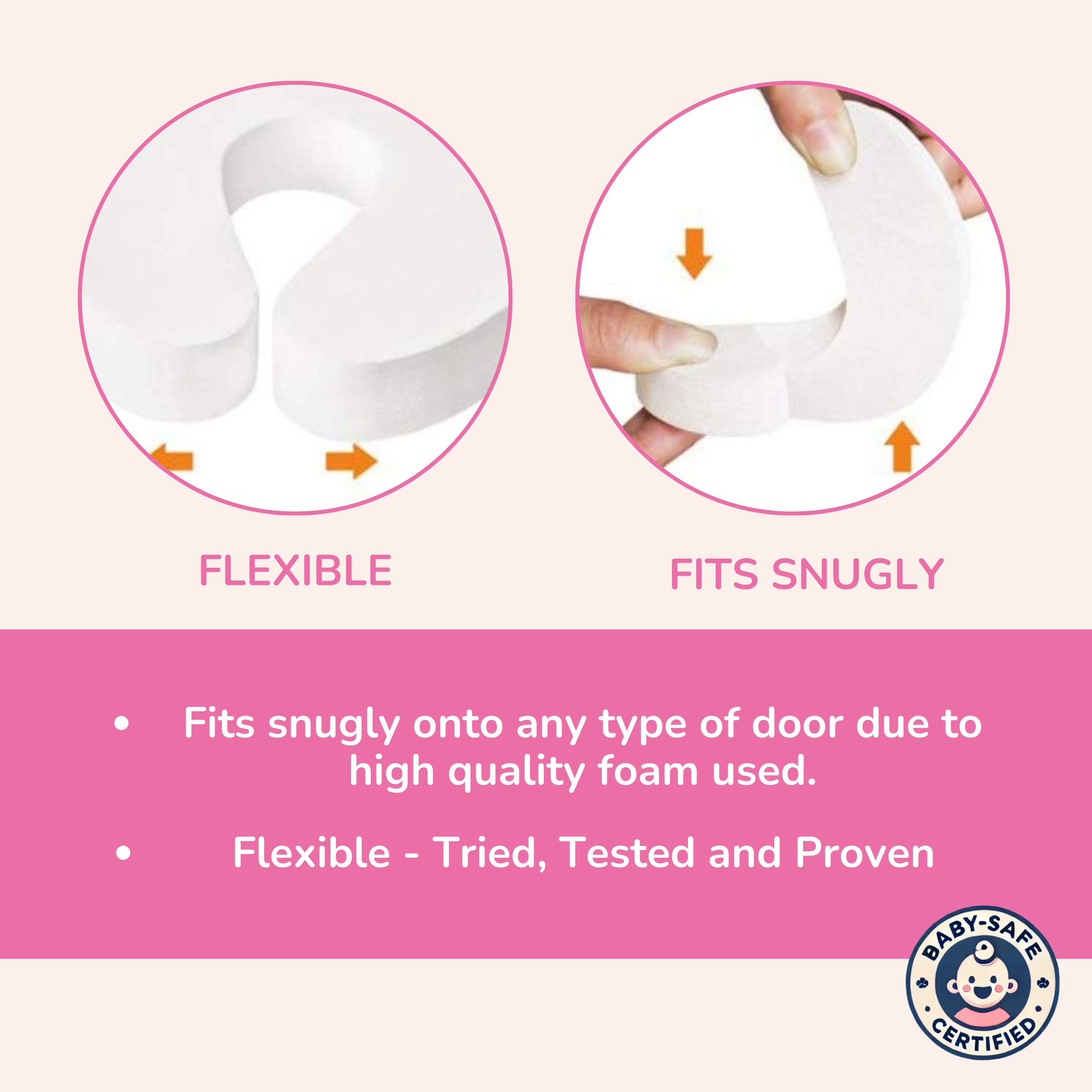 Fruit Shape Baby Safety Door Guard for Kids to prevent Finger Pinching (Set of 4)