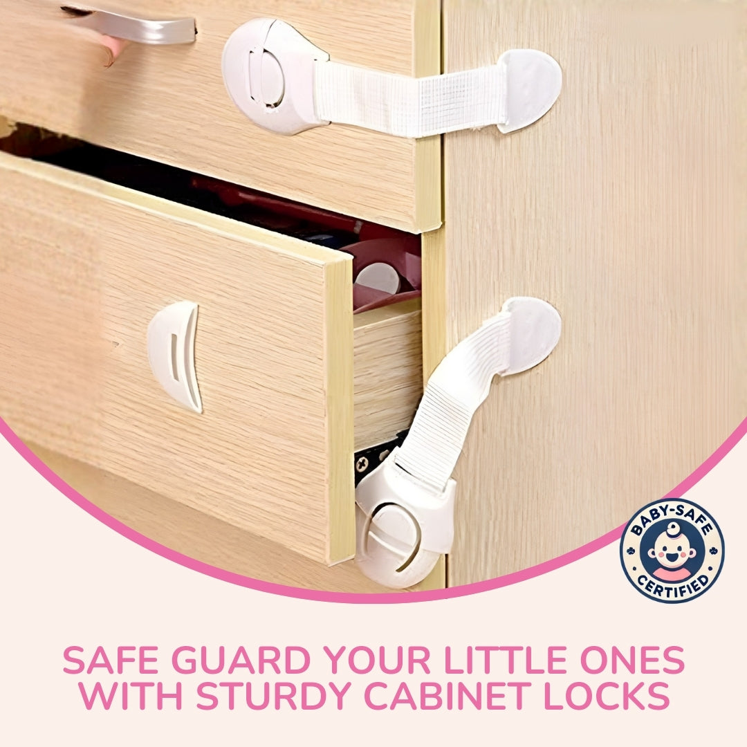 Multifunction Baby Safety Cabinet Lock - Pack of 10