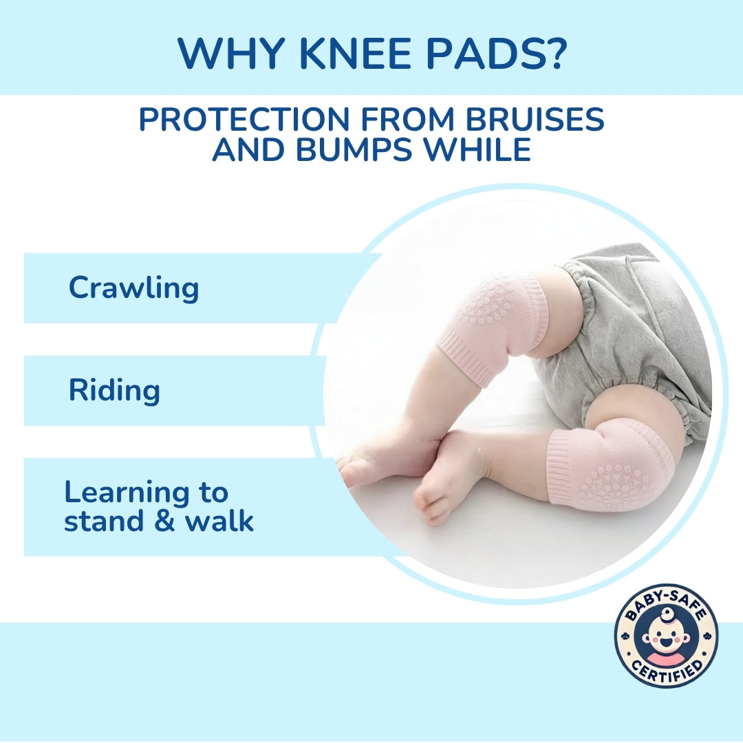 Non-Slip Baby Knee Pads for Safe Crawling (Pack of 5)