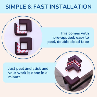 Baby Safety Edge Guard & Corner Protector Combo for Furniture