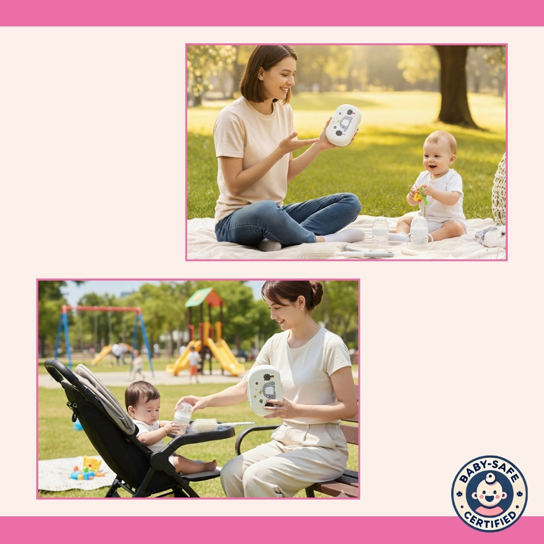 Portable Bottle Cleaning Brush Set – Travel Bottle Cleaner & Washing Brush for Baby Bottles