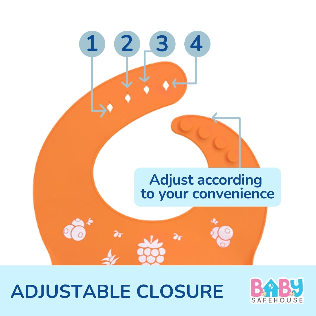 Waterproof Silicon Feeding Bib For Infants & Toddlers