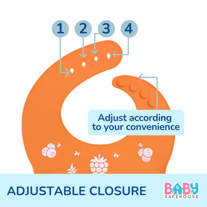 Waterproof Silicon Feeding Bib For Infants & Toddlers