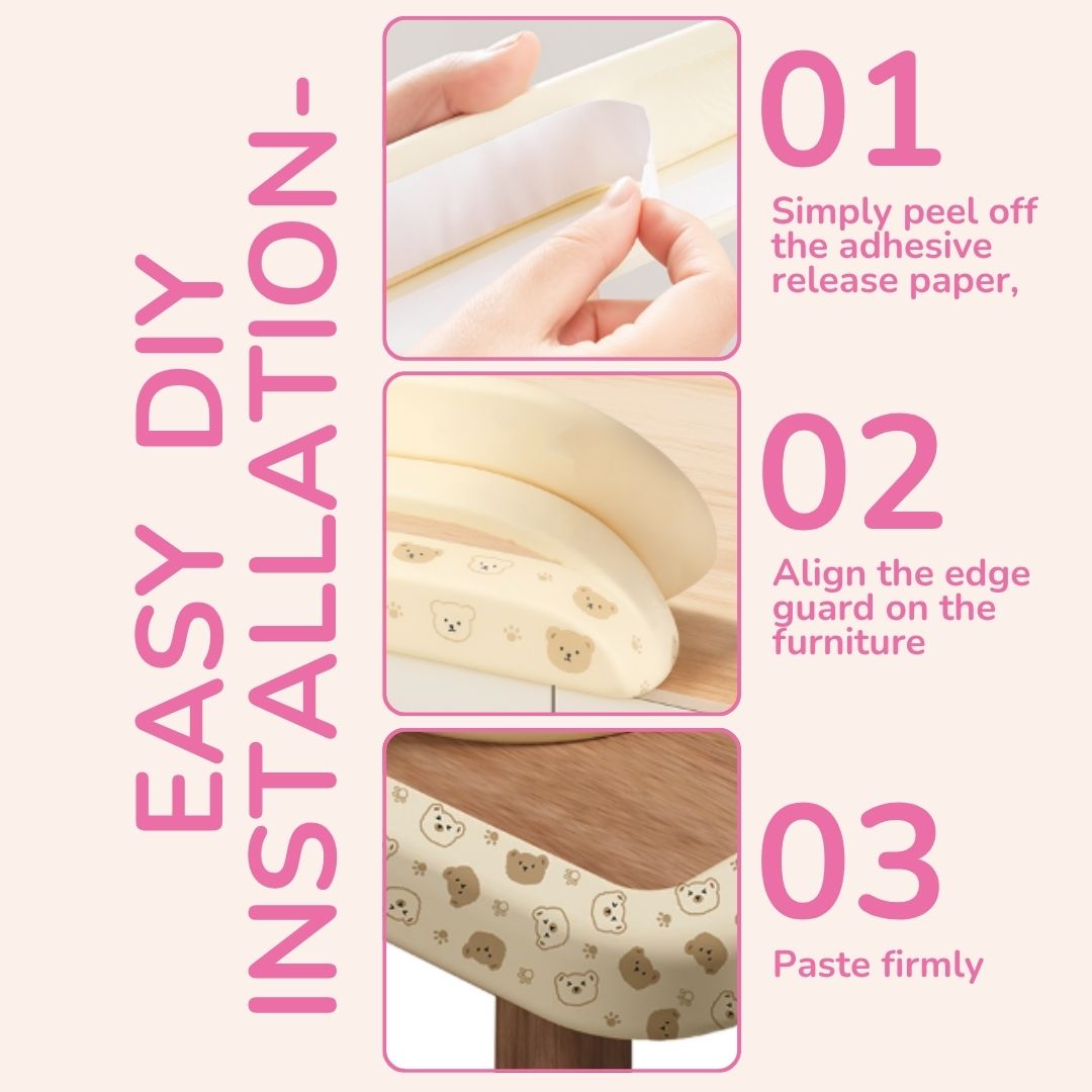 Multifunction Baby Safety Edge Guard - Bear Print