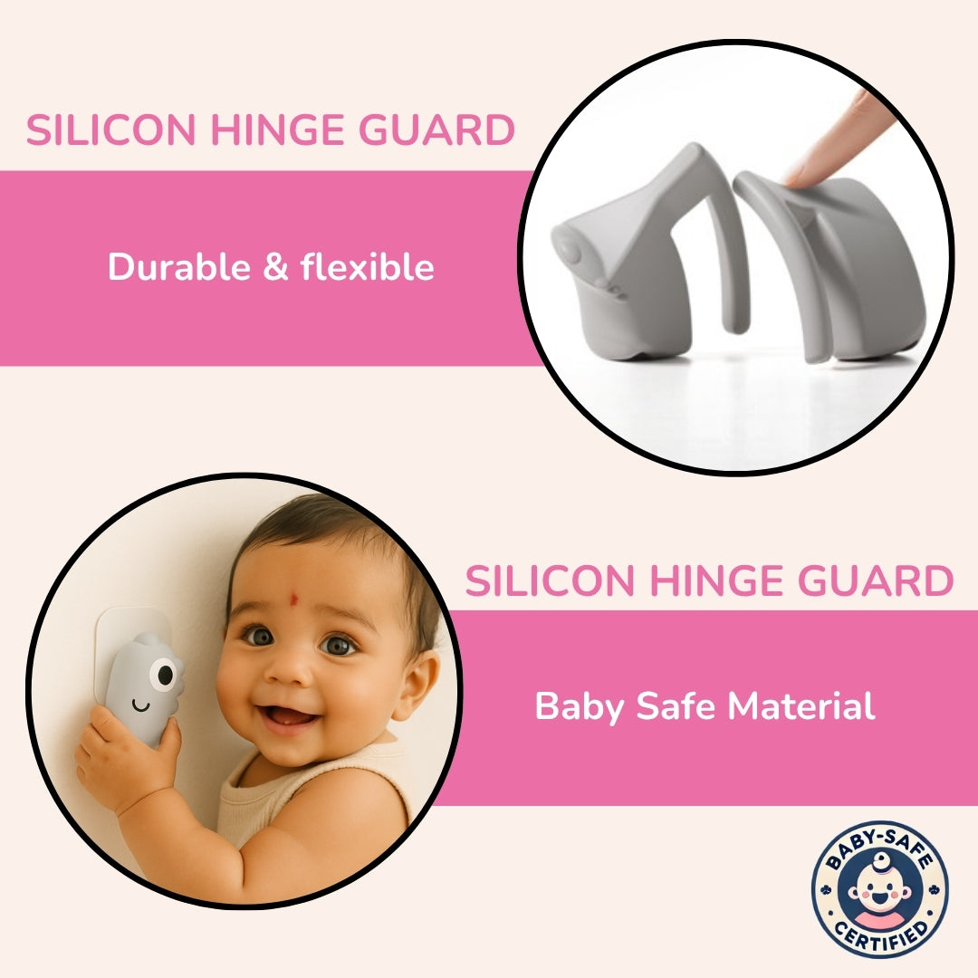 Silicon Door Finger Pinch Guard - Hinge Guard to Prevent Finger Pinching (Pack of 2)