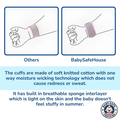 Anti-Lost Safety Wrist Link for Child Protection (Green Color / Pink Color)