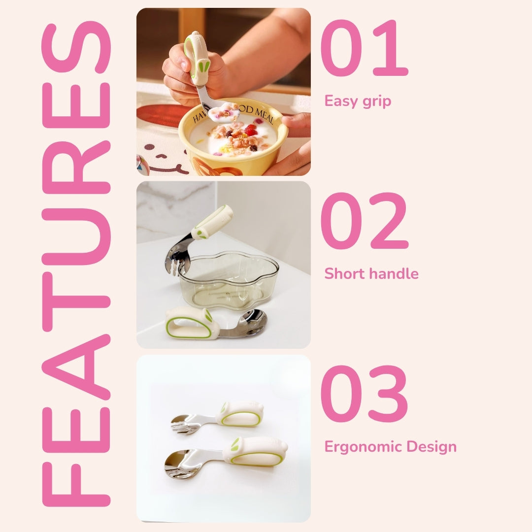 Best Baby Fork and Spoon Set – Premium Stainless Steel Fork and Spoon Set for Baby & Kids