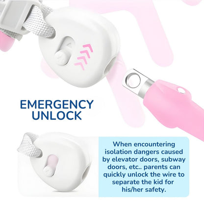 Anti-Lost Safety Wrist Link for Child Protection (Green Color / Pink Color)