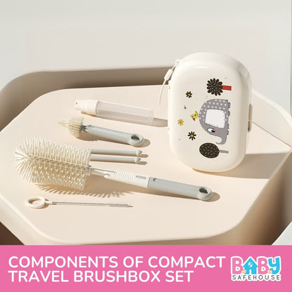 Portable Bottle Cleaning Brush Set – Travel Bottle Cleaner & Washing Brush for Baby Bottles