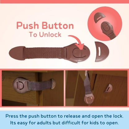 Multifunction Cabinet Lock, Child-Safe & Easy Installation - Pack of 10