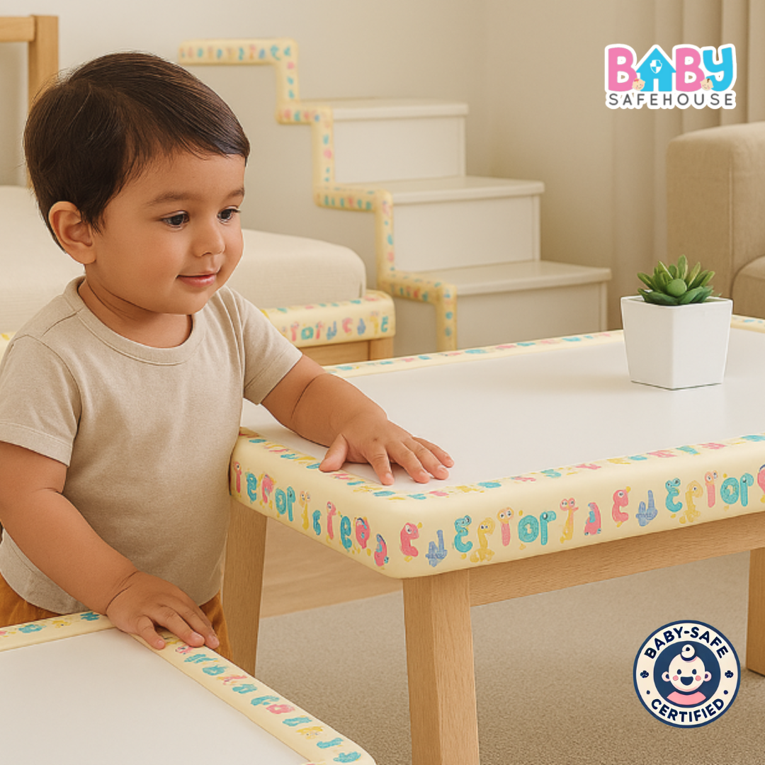 Multifunction Baby Safety Edge Guard - Bear Print / Number print