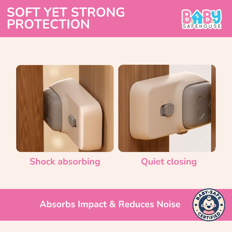 Baby Door Stopper, Finger Pinch Guard to Prevent Door Slamming & Accidental Lock-In