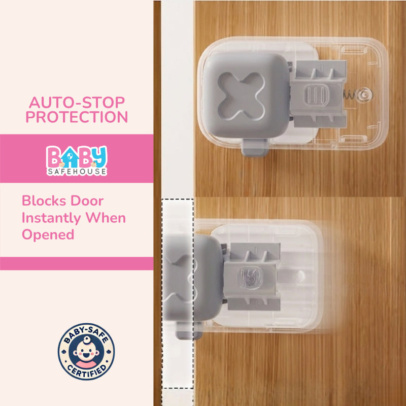 Baby Door Stopper, Finger Pinch Guard to Prevent Door Slamming & Accidental Lock-In