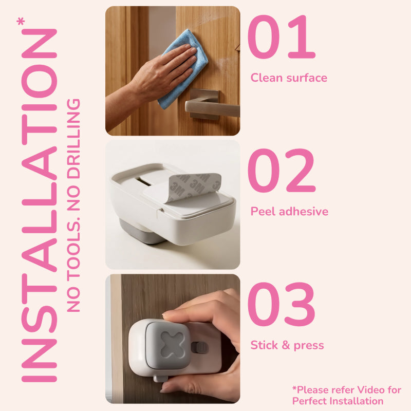 Baby Door Stopper, Finger Pinch Guard to Prevent Door Slamming & Accidental Lock-In